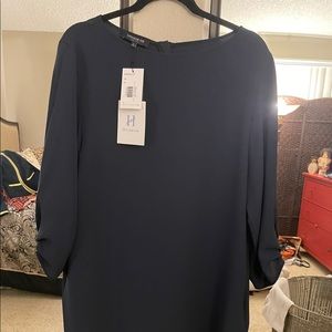 Lafayette 148 New York navy blue dress